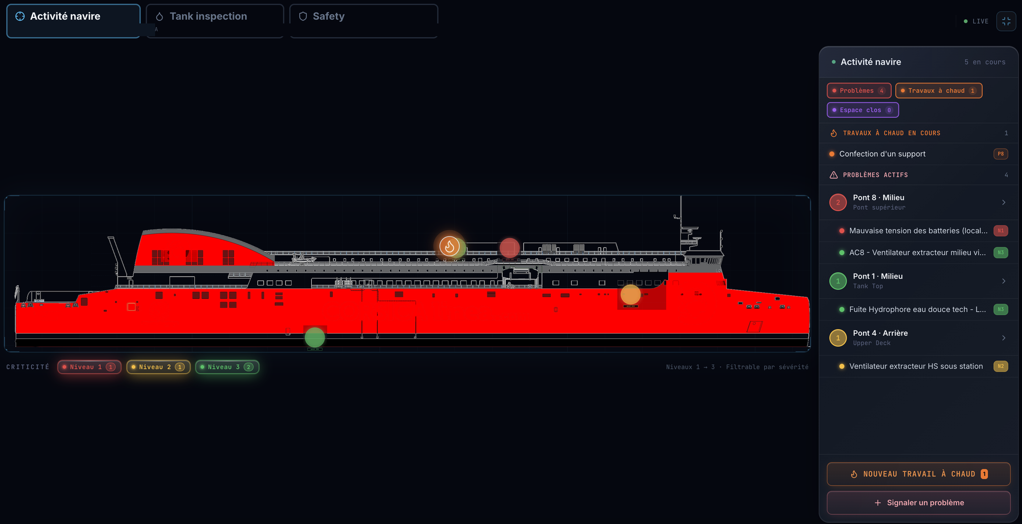 Aperçu du module Vue 360° navire